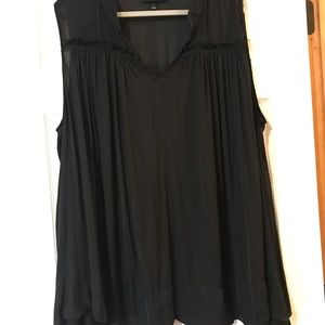 Black sleeveless top